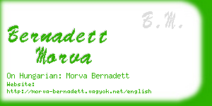 bernadett morva business card